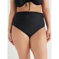 thumbnail image 1 of Time and Tru Women's and Women's Plus Ruched Bikini Bottom, Sizes S-3X, 1 of 6