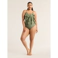 thumbnail image 1 of Time and Tru Women's and Women's Plus Ruched Slimming Bikini Bottoms, Sizes S-3X, 1 of 5