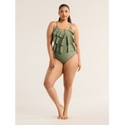 Time and Tru Women's and Women's Plus Ruched Slimming Bikini Bottoms, Sizes S-3X