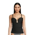 thumbnail image 1 of Time and Tru Women's and Women's Plus Ruched Tankini Swim Top, Sizes S-3X, 1 of 3