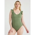 thumbnail image 1 of Time and Tru Women's and Women’s Plus Ruffle One Piece Swimsuit, Sizes XS-3X, 1 of 5