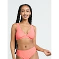 thumbnail image 1 of Time and Tru Women's and Women's Plus Scalloped Bikini Top, Sizes S-3X, 1 of 4