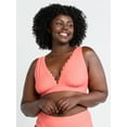 thumbnail image 1 of Time and Tru Women's and Women's Plus Scalloped Bikini Top, Sizes S-3X, 1 of 4