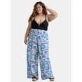 thumbnail image 1 of Time and Tru Women’s and Women’s Plus Scenic Print Coverup Pants, Sizes XS-3X, 1 of 4