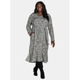 thumbnail image 1 of Time and Tru Women’s and Women's Plus Shirt Dress with Long Sleeves, Sizes XS-4X, 1 of 1