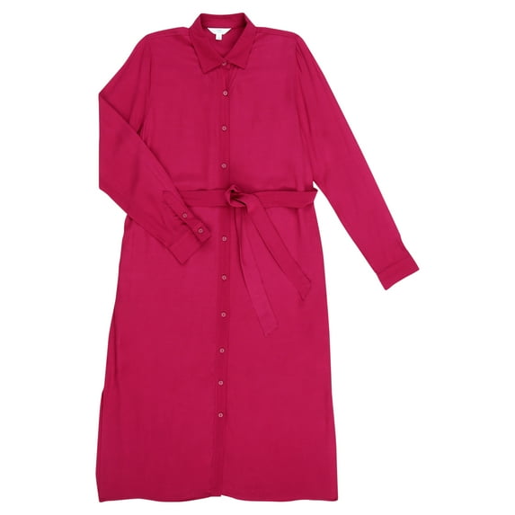 Time and Tru Women’s and Women's Plus Shirt Dress with Long Sleeves, Sizes XS-4X