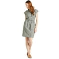 Time and Tru Women's and Women's Plus Short Sleeve Utility Shirt Dress