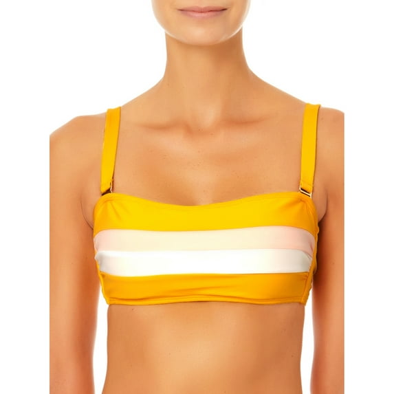 Time and Tru Women's and Women's Plus Size Colorblock Swim Top