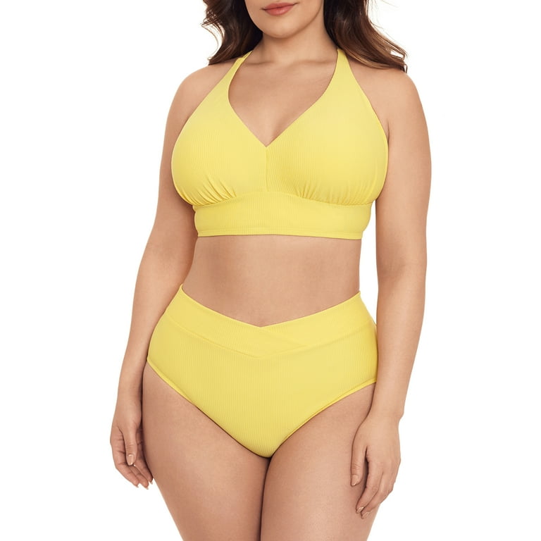 V Shape Bikini Bottom Yellow