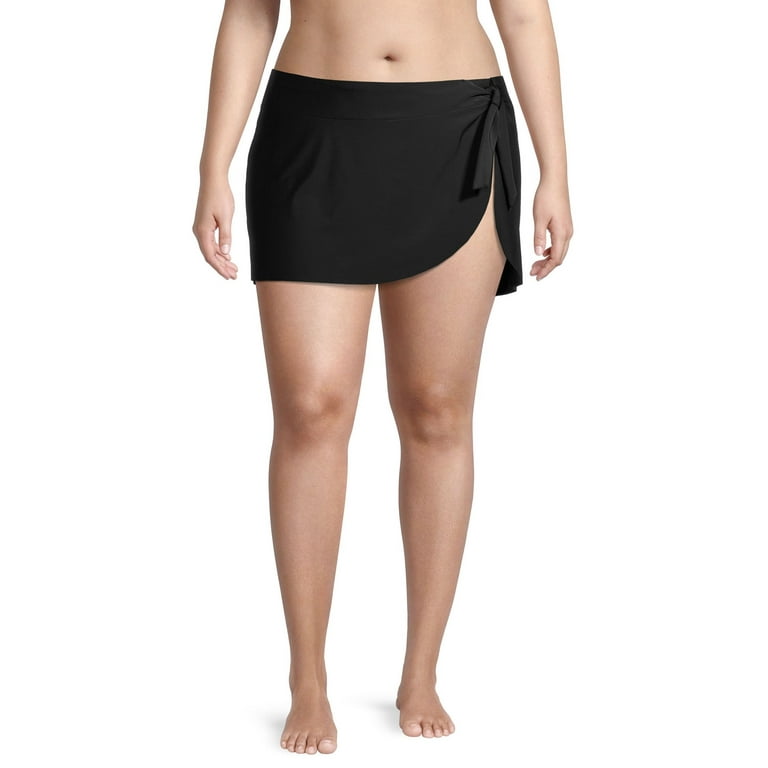 Time and Tru Women s and Women s Plus Size Side Slit Swimsuit