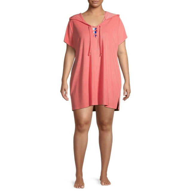 Time and Tru Women's and Women's Plus Size Terry Swim Cover Up