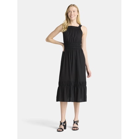 Time and Tru Women's and Women’s Plus Sleeveless Midi Dress, Sizes XS-4X