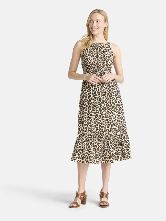 Women's and Women’s Plus Sleeveless Midi Dress, Sizes XS-4X