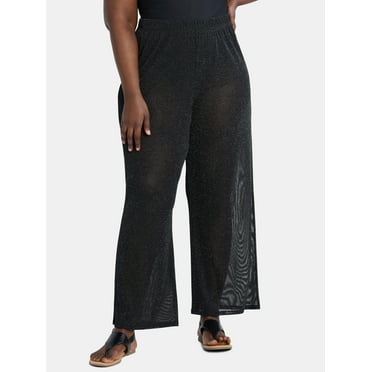 Time and Tru Women's and Women's Plus Sparkle Coverup Pants, Sizes XS-3X