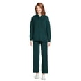 thumbnail image 1 of Time and Tru Women's and Women’s Plus Sweater Hoodie and Pants Set, Sizes XS-4X, 1 of 4