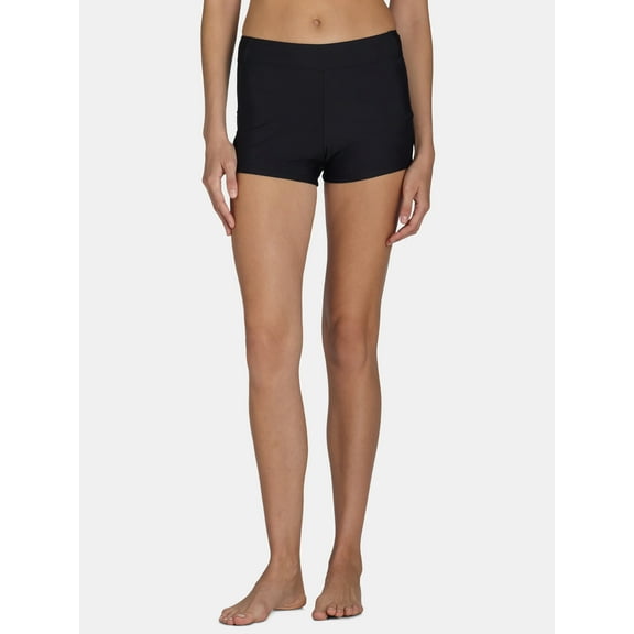 Time and Tru Women's and Women's Plus Swim Boyshorts with Pocket, Sizes S-3X