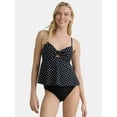 thumbnail image 1 of Time and Tru Women's and Women's Plus Tie Knot Tankini Top, Sizes XS-3X, 1 of 5
