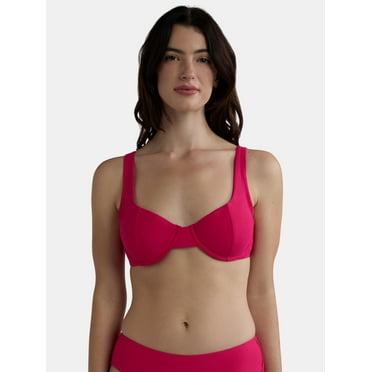Time and Tru Women's and Women's Plus Underwire Bra Bikini Top, Sizes S-3X