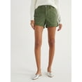 thumbnail image 1 of Time and Tru Women’s Utility Cuff Shorts, 4" Inseam, Sizes 2-20, 1 of 5