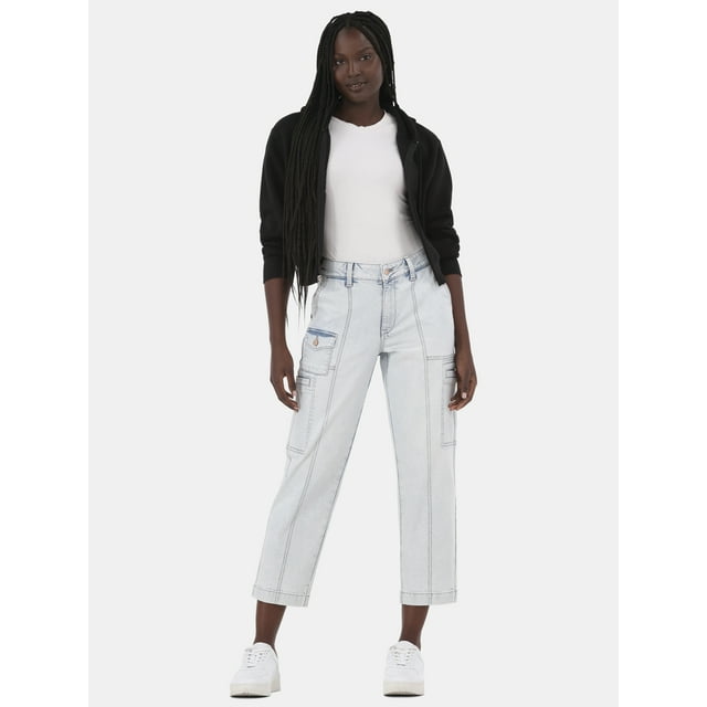 Time and Tru Women's and Women’s Plus Utility Jeans, 27" Inseam, Sizes 2-20
