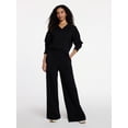 thumbnail image 1 of Time and Tru Women's and Women's Plus V-Neck Sweatshirt and Pants Set, 2-Piece, Sizes XS-4X, 1 of 5