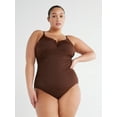 thumbnail image 1 of Time and Tru Women's and Women's Plus V Wire One Piece Swimsuit, Sizes XS-3X, 1 of 6