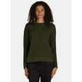 thumbnail image 1 of Time and Tru Women's and Women's Plus Waffle Stitch Sweater with Long Sleeves, Midweight, Sizes XS-4X, 1 of 5