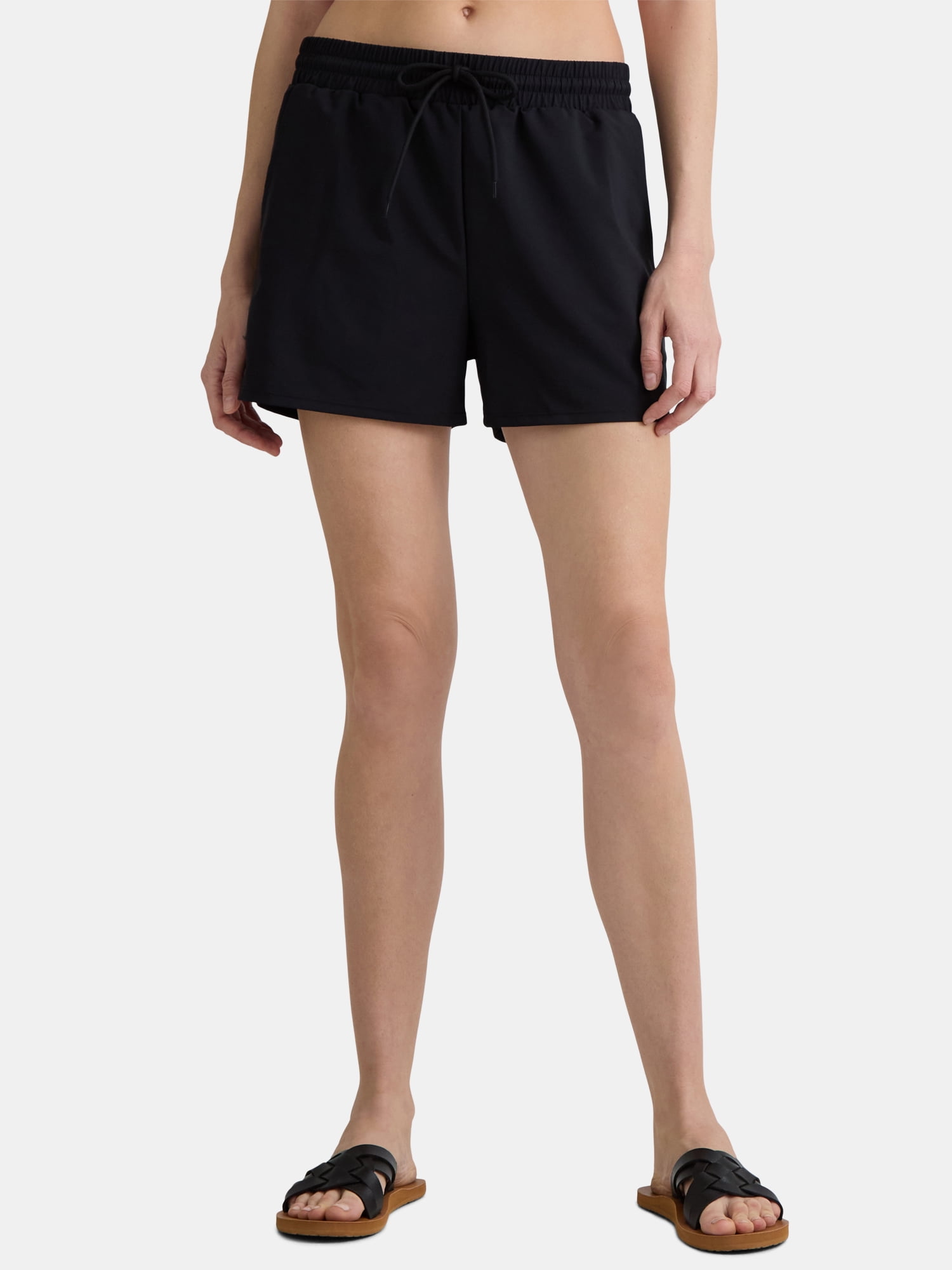 Time and Tru Women's and Women's Plus High Rise Swim Shorts, Sizes XS-3X