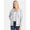 Time and Tru Women's and Women’s Plus Zip Front Fleece Hoodie Jacket ...