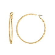 Time and Tru Womens Gold 2.5 Hoop Earrings, 1 Pair