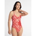 thumbnail image 1 of Time and Tru Women's and Women's Plus Knot Front and Keyhole One Piece Swimsuit, Sizes XS-3X, 1 of 5