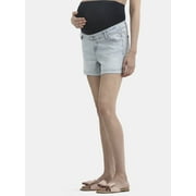 Time and Tru Women's Maternity Roll Cuff Shorts, Sizes S-XXL