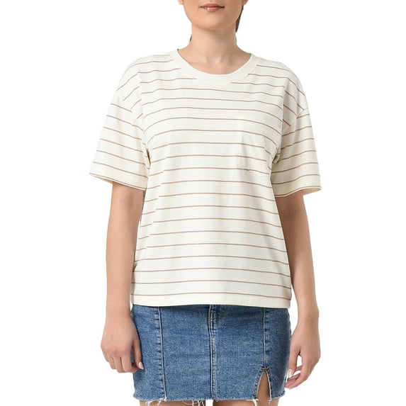 Time and Tru Womens Pima Cotton Boyfriend T-shirt