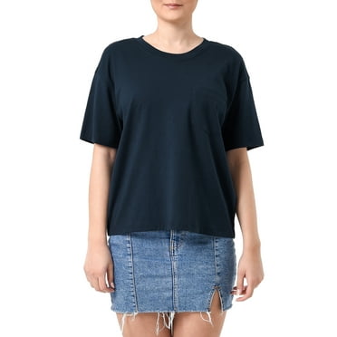 Time and Tru Womens Pima Cotton Boyfriend T-shirt