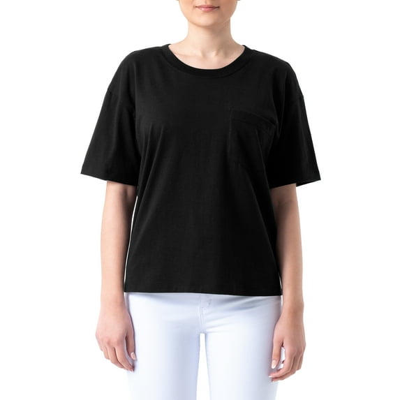 Time and Tru Womens Pima Cotton Boyfriend T-shirt