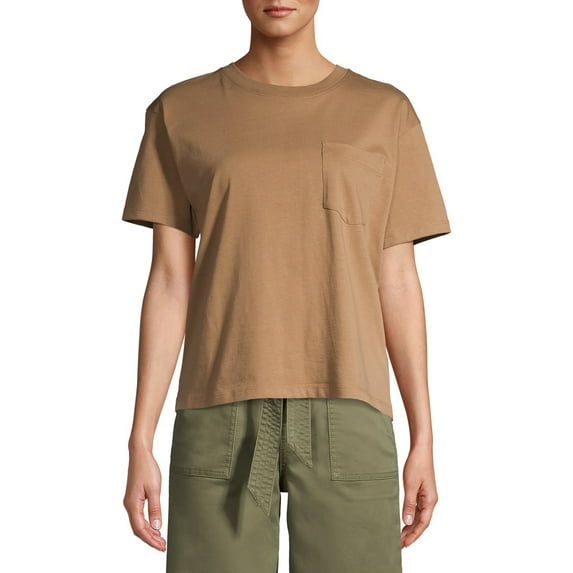 Time and Tru Womens Pima Cotton Boyfriend T-shirt