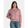 thumbnail image 1 of Time and Tru Women's and Women's Plus Quilted Bomber Jacket, Sizes XS-2X, 1 of 5
