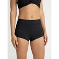thumbnail image 1 of Time and Tru Women's and Women's Plus Shirred Swim Shorts, Sizes XS-2X, 1 of 5