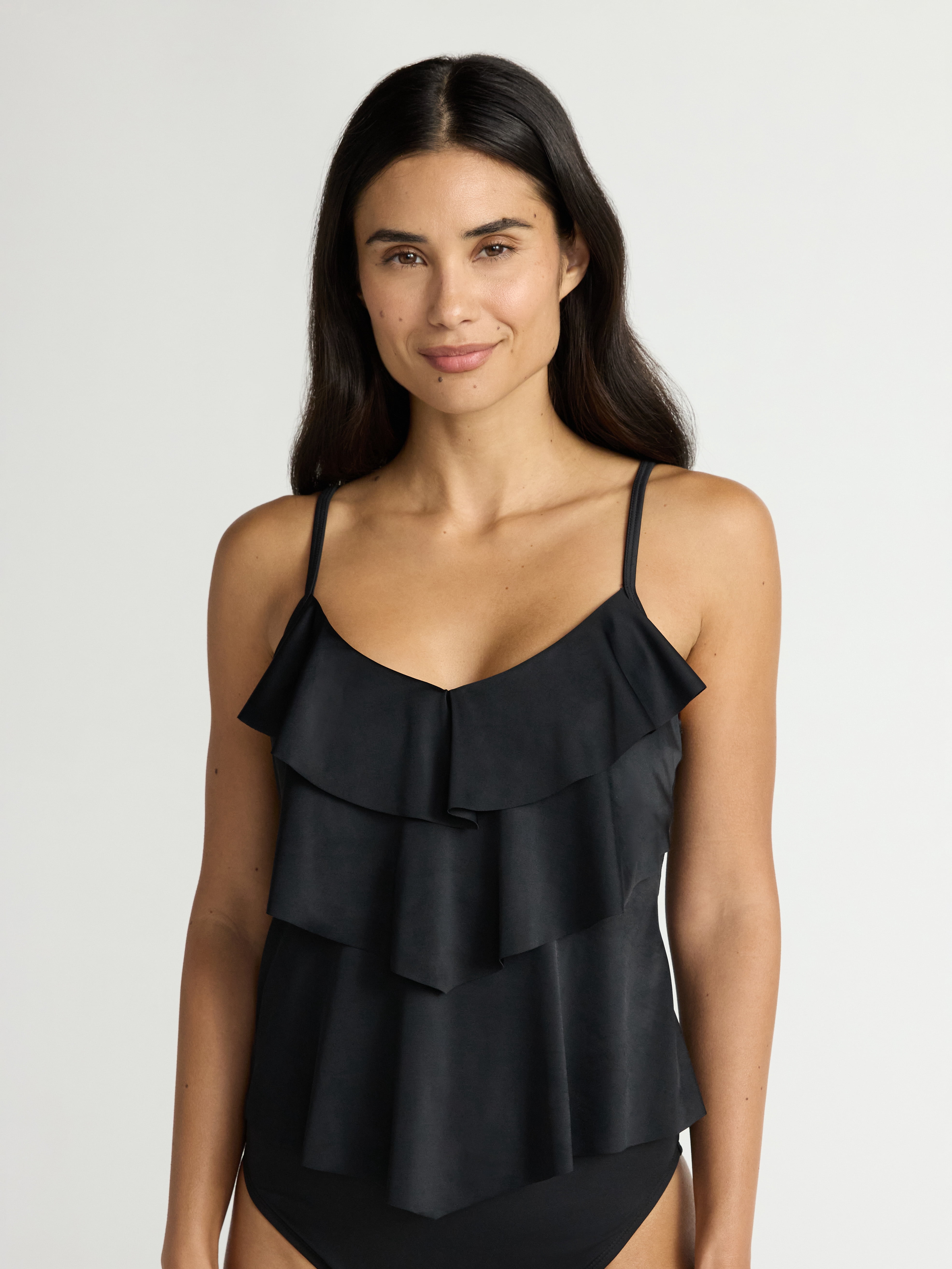 Time and Tru Women's and Women's Plus Tiered Tankini Top, Sizes XS-2X