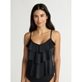 thumbnail image 1 of Time and Tru Women's and Women's Plus Tiered Tankini Top, Sizes XS-2X, 1 of 5