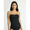 thumbnail image 1 of Time and Tru Women's and Women's Plus Twist Bandeau Tankini Top, Sizes XS-2X, 1 of 6