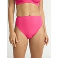 thumbnail image 1 of Time and Tru Women’s and Women's Plus Hi Cut High Rise Bikini Bottoms, Sizes XS-2X, 1 of 6