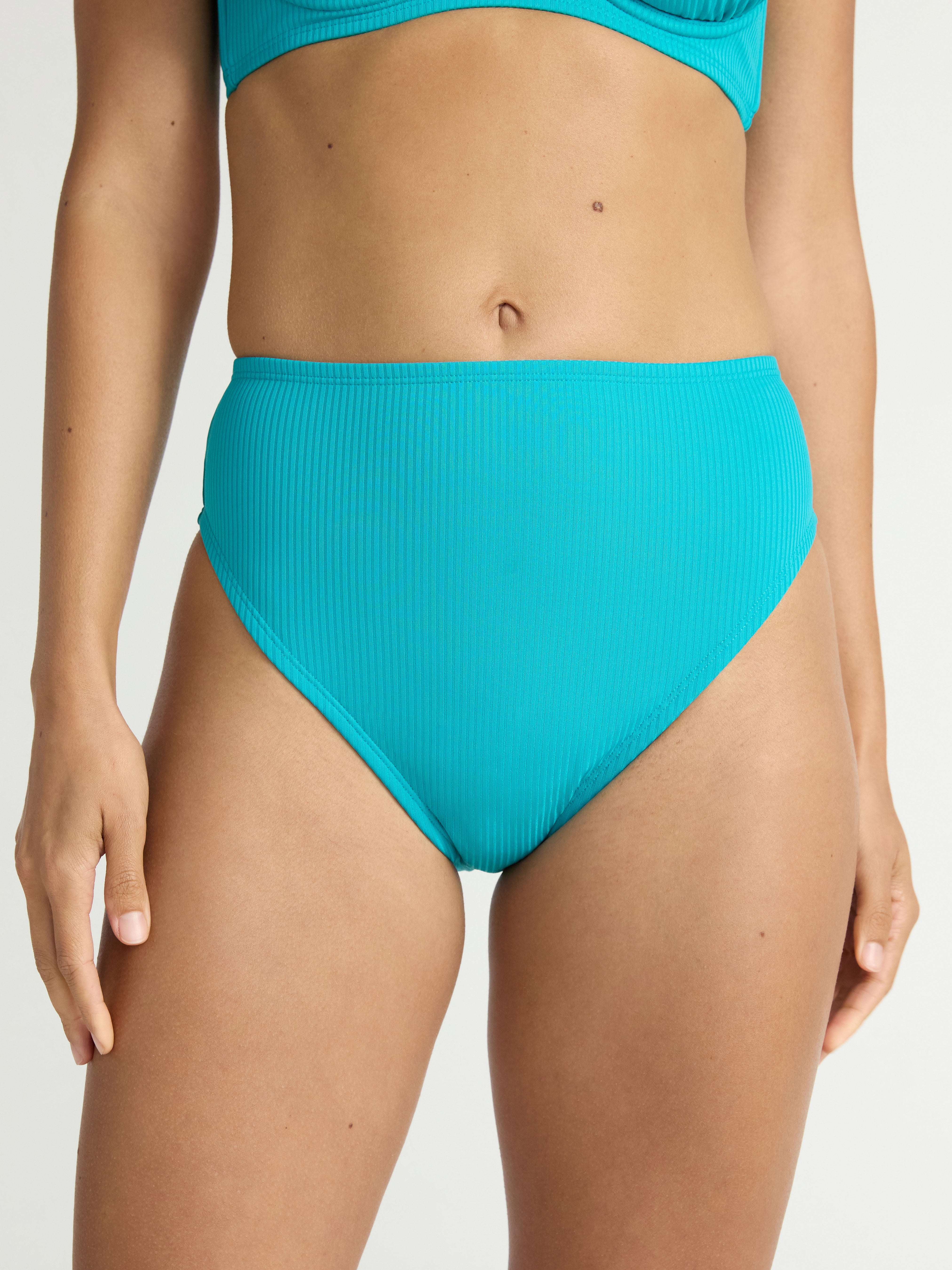 Time and Tru Women's and Women's Plus Hi Cut High Rise Bikini - Main Image