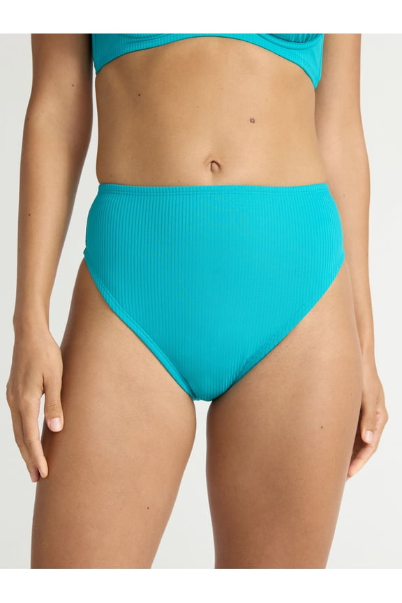 Women's Hi Cut High Rise Bikini Bottoms, Sizes XS-2X
