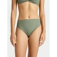 thumbnail image 1 of Time and Tru Women’s and Women's Plus High Cut Mid Rise Bikini Bottoms, Sizes XS-2X, 1 of 4