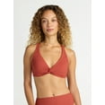 thumbnail image 1 of Time and Tru Women's and Women's Plus Ribbed Twist Front Bikini Top, Sizes XS-2X, 1 of 6