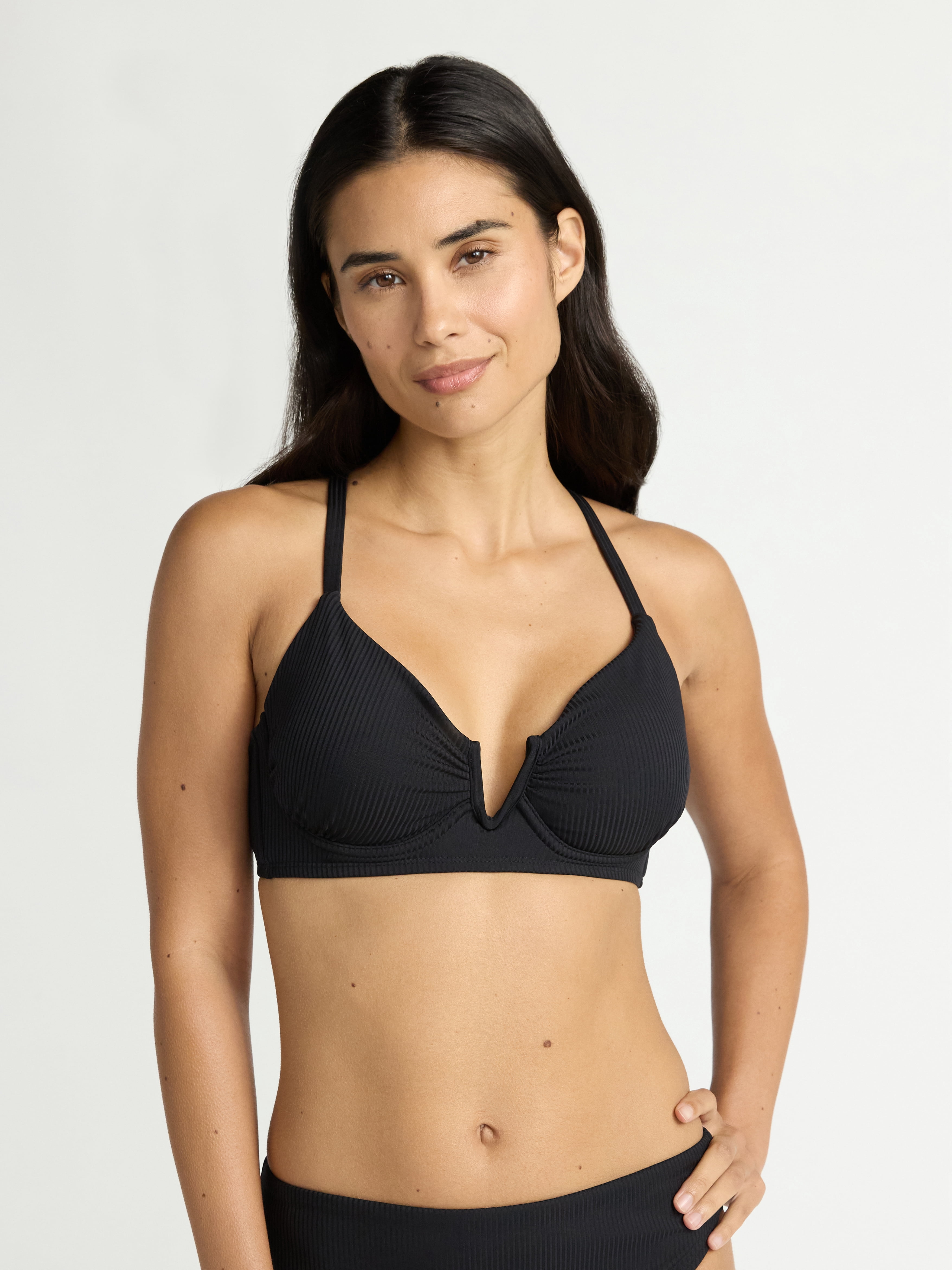 Time and Tru Women's V Wire Underwire Bikini Top, Sizes XS-2X