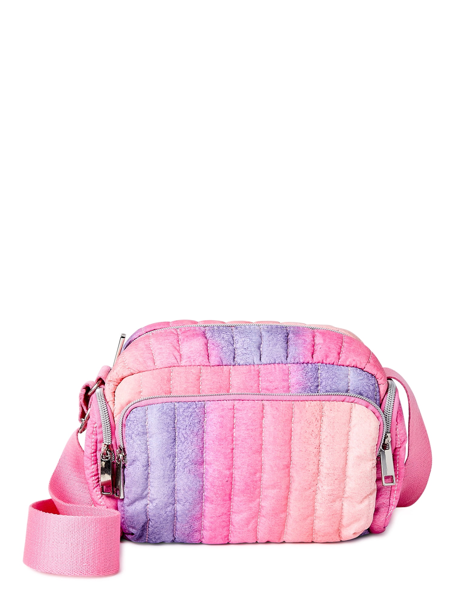 Time and Tru by Time and Tru Women's Nylon Ombre Mini Pocket Crossbody Handbag, Multi