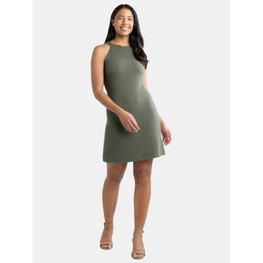 Time and Tru's Women’s Crochet Trim Mini Dress, Sizes XS-XXXL