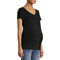 thumbnail image 1 of Time and True Women's Maternity Short Sleeve V-Neck T-Shirt, 1 of 7